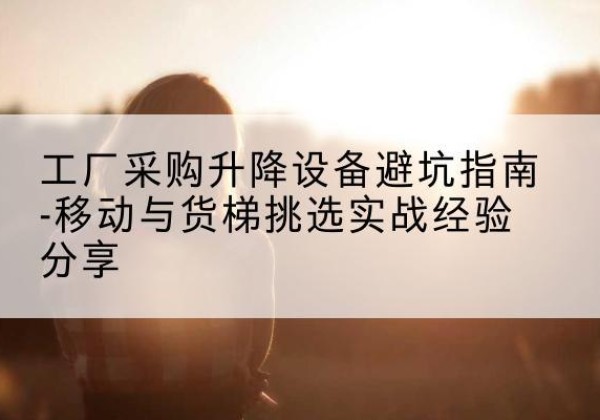 伊犁移动式升降机怎么选-工厂采购升降设备避坑指南-移动与货梯挑选实战经验分享