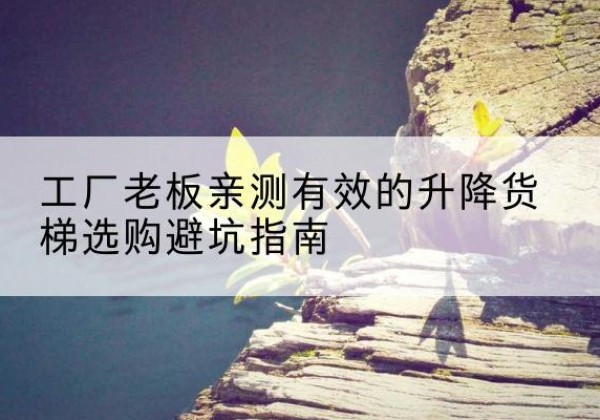 伊犁升降货梯怎么选-工厂老板亲测有效的升降货梯选购避坑指南